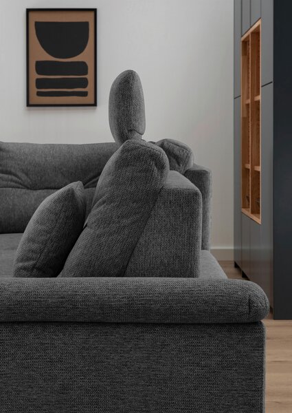 ROHOVÁ SEDAČKA, textil, antracitová Livetastic - Sedačky, Online Only