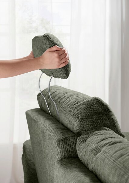 ROHOVÁ SEDAČKA, textil, tmavozelená Livetastic - Sedačky, Online Only
