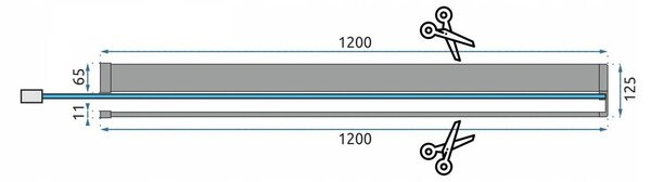 Rea Evo, závesná polica pre sprchové zásteny typu Walk-in max. šírka 120 cm, chrómová, HOM-08945