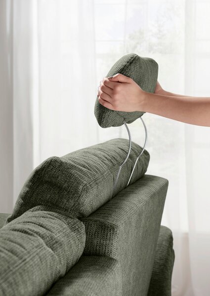 ROHOVÁ SEDAČKA, textil, tmavozelená Livetastic - Sedačky, Online Only