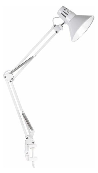 Stolná lampa s klipom WORKER 1xE27/10W/230V biela