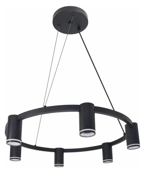 Luster na lanku PARIS 6xGU10/12W/230V čierna