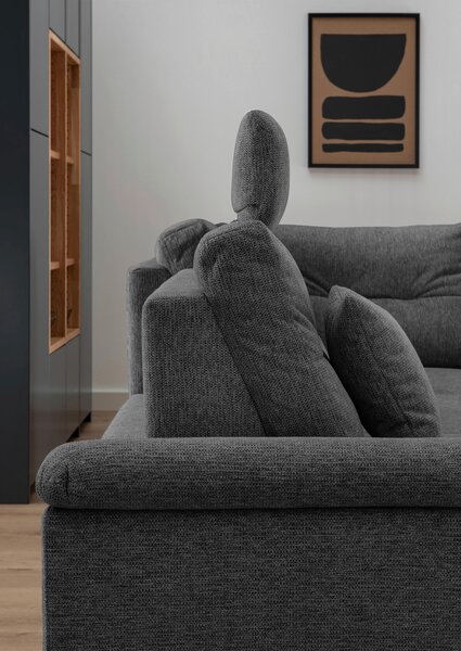 ROHOVÁ SEDAČKA, textil, antracitová Livetastic - Sedačky, Online Only