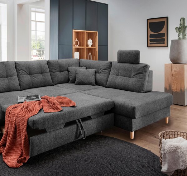 ROHOVÁ SEDAČKA, textil, antracitová Livetastic - Sedačky, Online Only