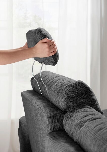 ROHOVÁ SEDAČKA, textil, antracitová Livetastic - Sedačky, Online Only