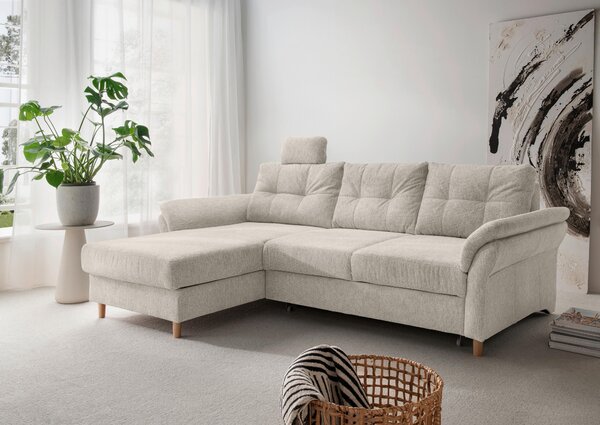 ROHOVÁ SEDAČKA, textil, béžová Livetastic - Sedačky, Online Only