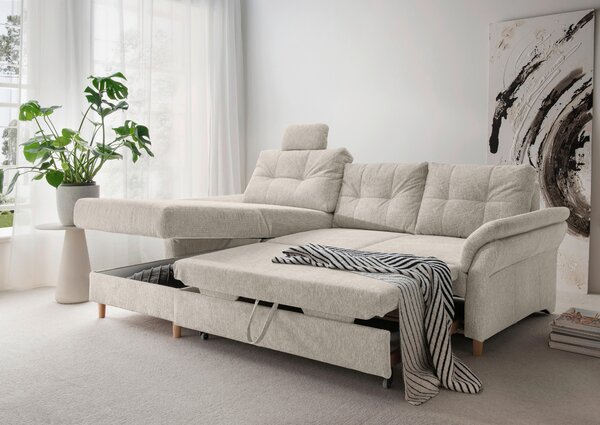 ROHOVÁ SEDAČKA, textil, béžová Livetastic - Sedačky, Online Only