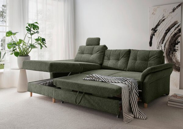 ROHOVÁ SEDAČKA, textil, tmavozelená Livetastic - Sedačky, Online Only