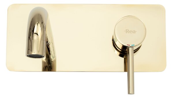 Rea VIVA L. GOLD + Box - podomietková umývadlová batéria, iBox, zlatá, REA-B6251