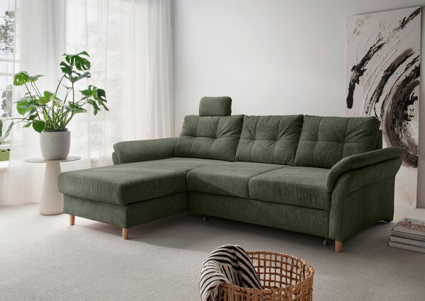 ROHOVÁ SEDAČKA, textil, tmavozelená Livetastic - Sedačky, Online Only