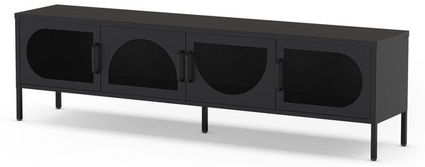 Čierny TV stolík 180x50 cm Tayra – Marckeric
