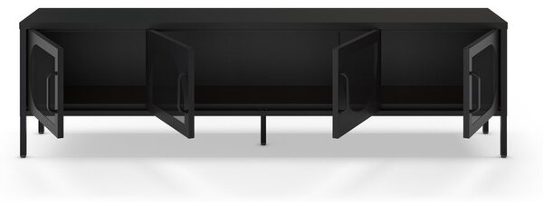 Čierny TV stolík 180x50 cm Tayra – Marckeric