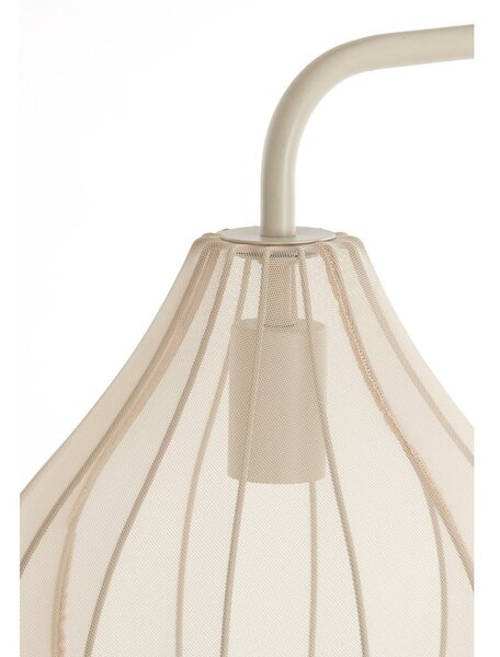 Béžová stojacia lampa s textilným tienidlom (výška 156,5 cm) Elati – Light & Living