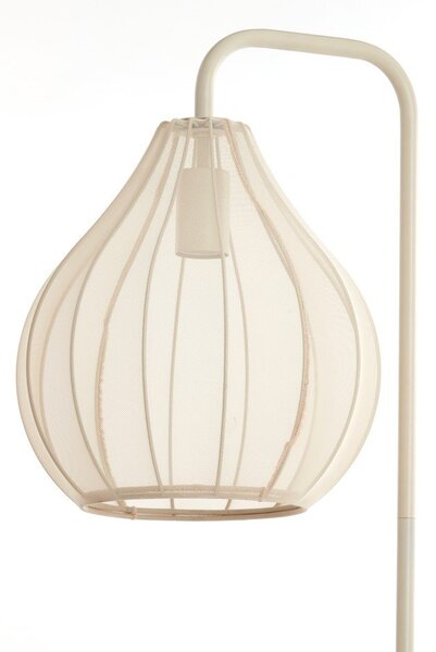 Béžová stojacia lampa s textilným tienidlom (výška 156,5 cm) Elati – Light & Living