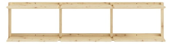 Nástenná knižnica z borovicového dreva v prírodnej farbe 192x47,5 cm Groove – Karup Design