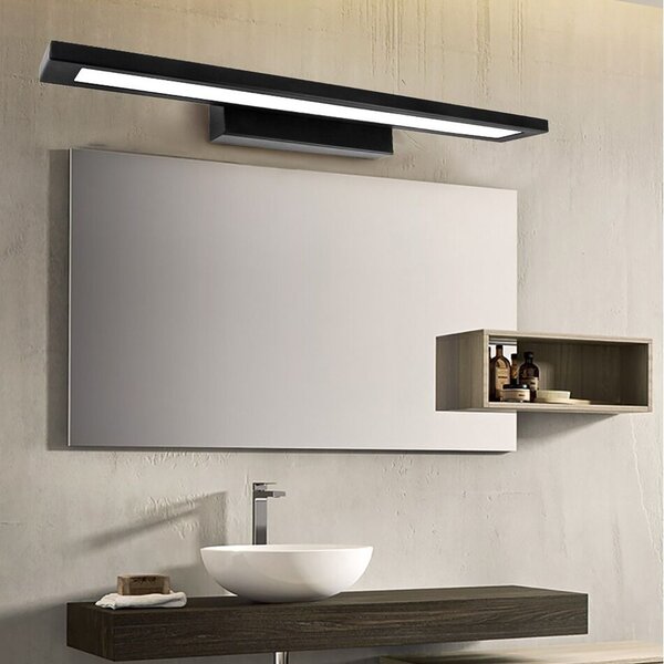 Toolight Toolight, LED kúpeľňové nástenné osvetlenie 60cm APP840-1W, čierna matná, OSW-06665