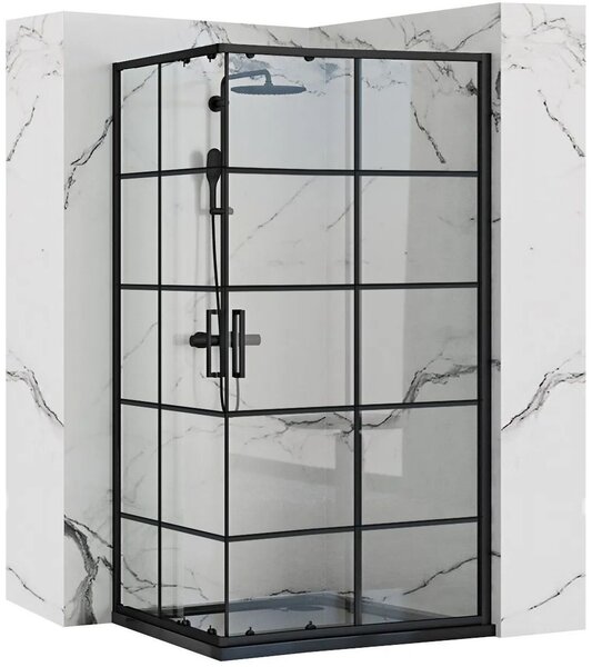Sprchovací kút REA CONCEPT 80x100 - čierny