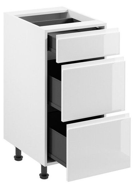 Kuchynská skrinka ASPEN D40S3-biela/biela