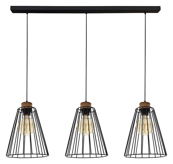 Spot-Light DO19319304 - Luster na lanku ORAZIO 3xE27/60W/230V borovica