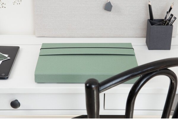 Zelený kartónový organizér Olof Canvas Paper Laminate – Bigso