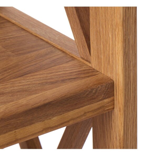 Regál z dubového dreva v prírodnej farbe 70x124 cm X-Shelf – Unique Furniture