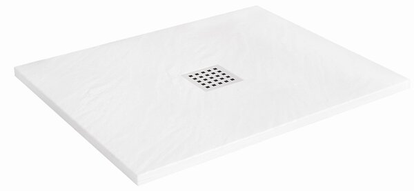Rea Black Rock, konglomerátová sprchová vanička 120x90x3,5 cm, biela, REA-K5582