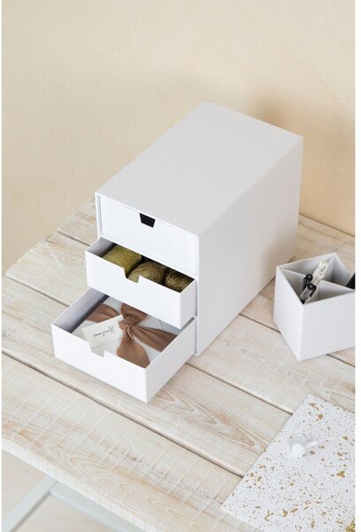 Biely zásuvkový box s 3 zásuvkami Bigso Box of Sweden Ingrid