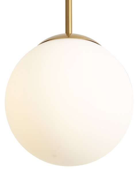 Art Deco závesná lampa zlatá s opálovým sklom IP44 - Flore