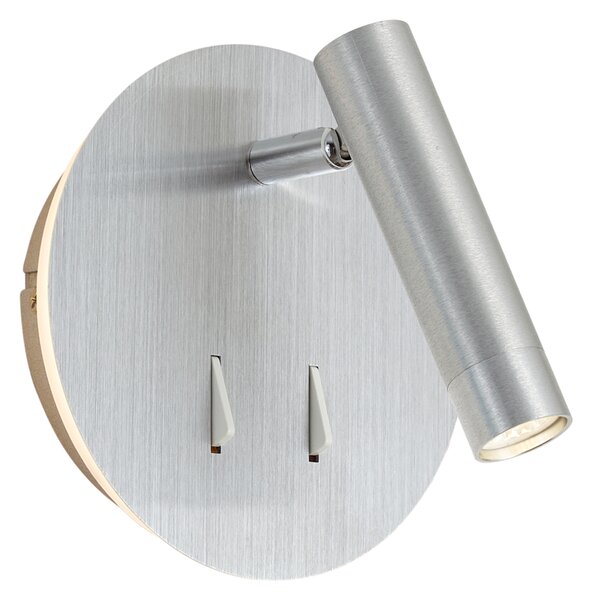 Moderné oceľové nástenné svietidlo vrátane LED s USB-C - Croft