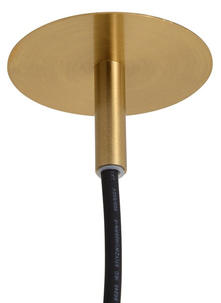 Art Deco závesná lampa zlatá s opálovým sklom IP44 - Flore