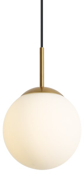 Art Deco závesná lampa zlatá s opálovým sklom IP44 - Flore