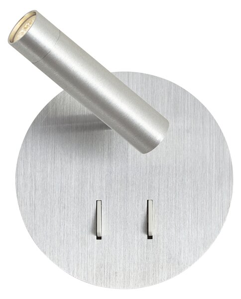 Moderné oceľové nástenné svietidlo vrátane LED s USB-C - Croft