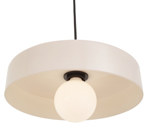 Retro závesná lampa mosadzná s bielou pre 1-fázový koľajnicový systém - Iconic Jina