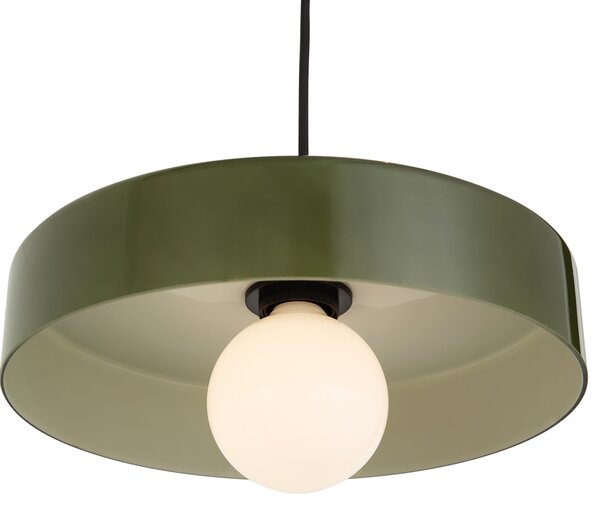 Retro závesná lampa mosadzná so zelenou pre 1-fázový koľajnicový systém - Iconic Jina
