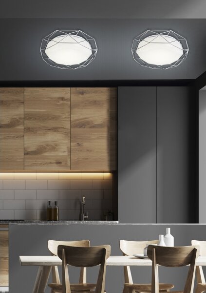LED Stropné svietidlo SVEN LED/24W/230V pr. 43 cm lesklý chróm