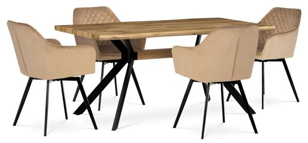 Autronic Otočná JEDÁLENSKÁ A KONFERENČNÁ STOLIČKA - béžová - 57 x 84 x 61 cm