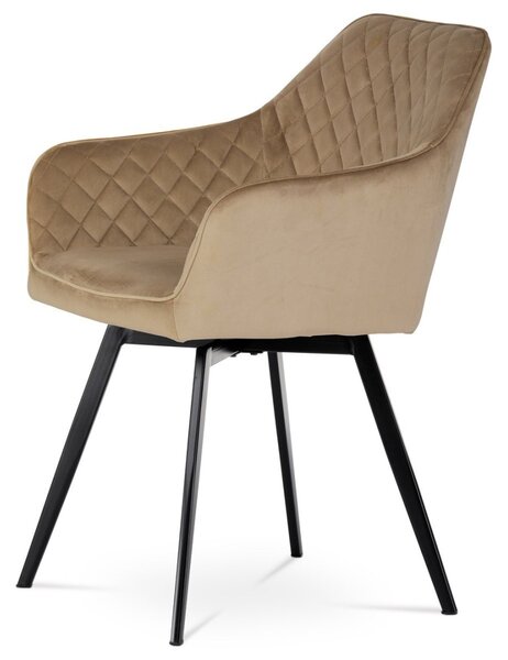 Autronic Otočná JEDÁLENSKÁ A KONFERENČNÁ STOLIČKA - béžová - 57 x 84 x 61 cm