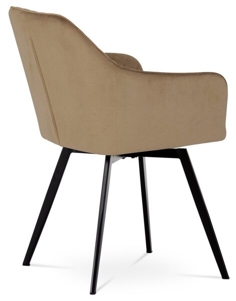 Autronic Otočná JEDÁLENSKÁ A KONFERENČNÁ STOLIČKA - béžová - 57 x 84 x 61 cm