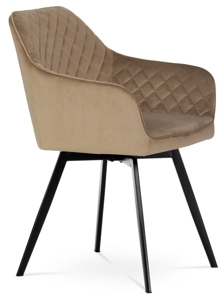 Autronic Otočná JEDÁLENSKÁ A KONFERENČNÁ STOLIČKA - béžová - 57 x 84 x 61 cm