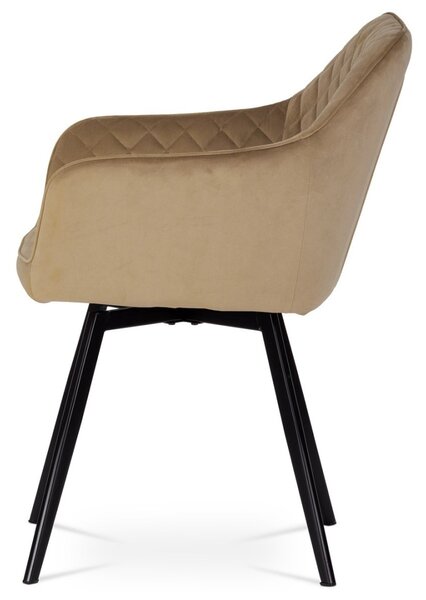 Autronic Otočná JEDÁLENSKÁ A KONFERENČNÁ STOLIČKA - béžová - 57 x 84 x 61 cm