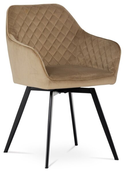 Autronic Otočná JEDÁLENSKÁ A KONFERENČNÁ STOLIČKA - béžová - 57 x 84 x 61 cm