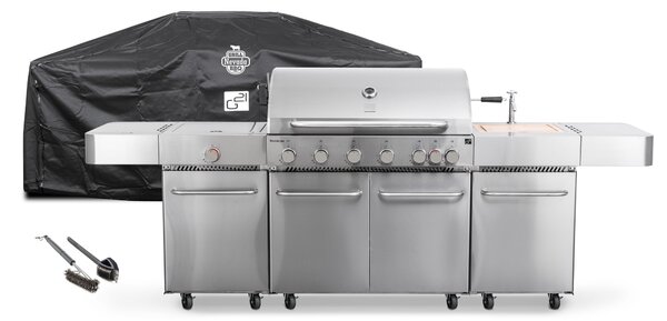 Výhodný set G21 Nevada BBQ kuchyňa Premium Line, kuchyňa Nevada + obal a čistiaci set
