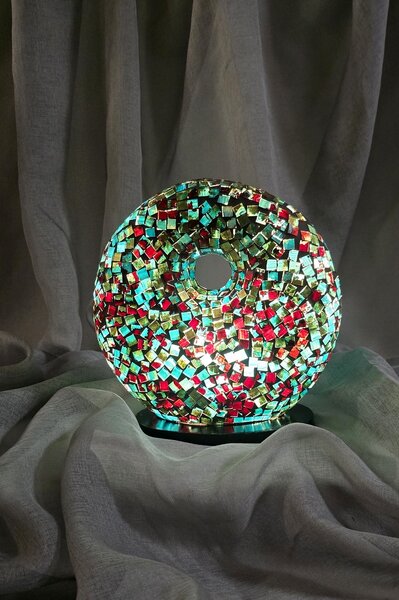 Dizajnová stolná lampa Donat, 25 cm, ručná práca