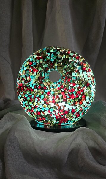 Dizajnová stolná lampa Donat, 25 cm, ručná práca