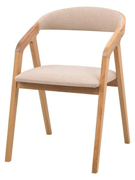 Dubový jedálenský set Olin – Freja béžová látka