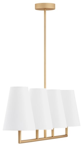 Argon 1828 - Luster na tyči SAFIANO 4xE27/15W/230V zlatá