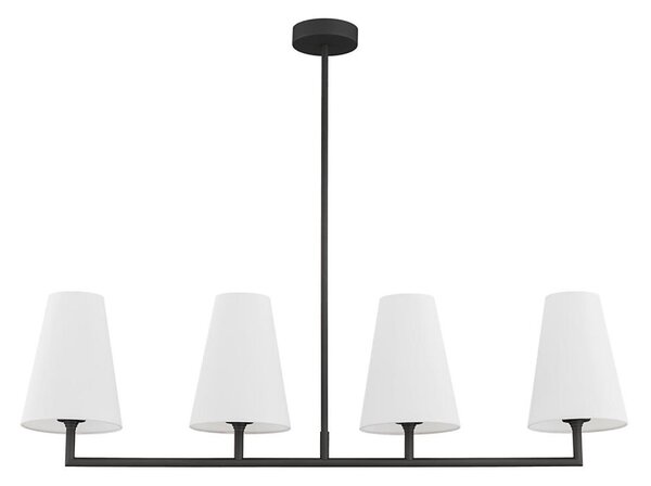 Argon 1831 - Luster na tyči SAFIANO 4xE27/15W/230V čierna