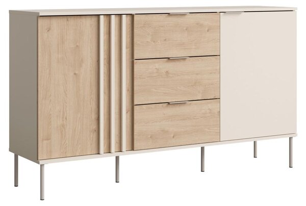 Kondela Dvojdverová komoda so zásuvkami Rimina 2D3S - kašmír / dub artisan