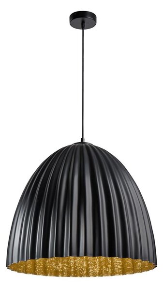 Luster na lanku TELMA 1xE27/60W/230V pr. 70 cm čierna/zlatá