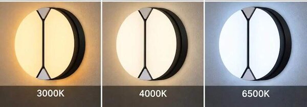 LED vonkajšie nástenné svietidlo ALBION, 20 W, 20 × 3,7 cm, IP65, čierne (ALBION-20W 3CCT IP65 BLACK)